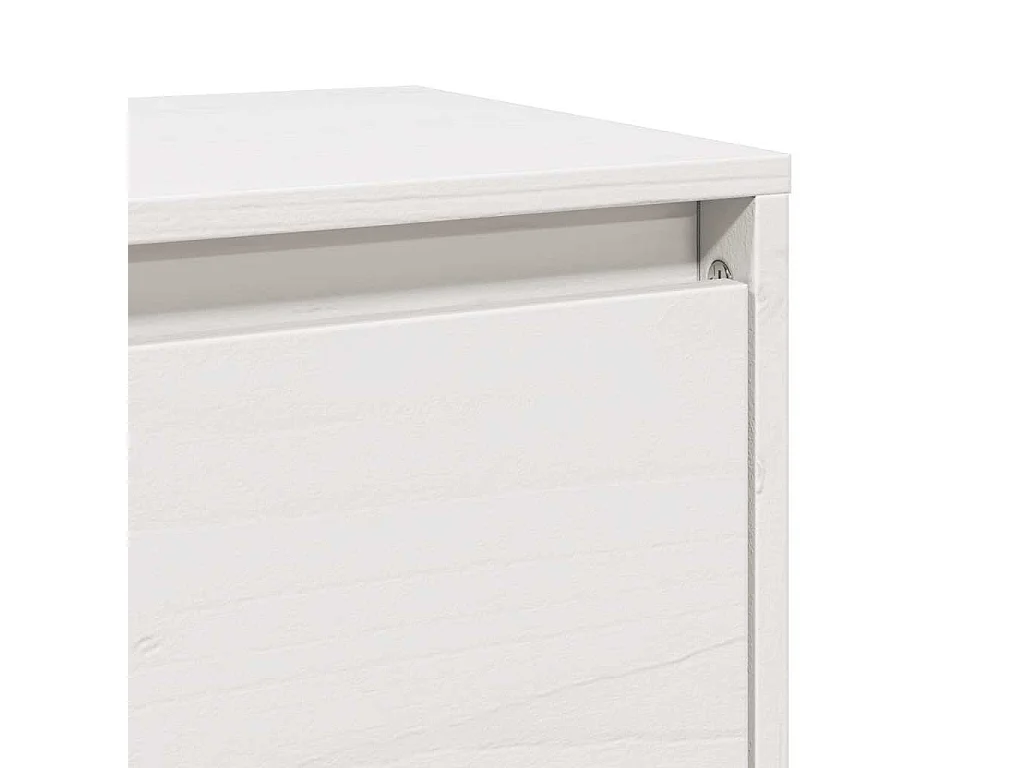 Wandschrank Weiß 100x30x35 cm Massivholz Kiefer