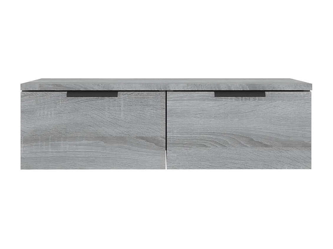 Wandkasten 2 st 68x30x20 cm bewerkt hout grijs sonoma eiken