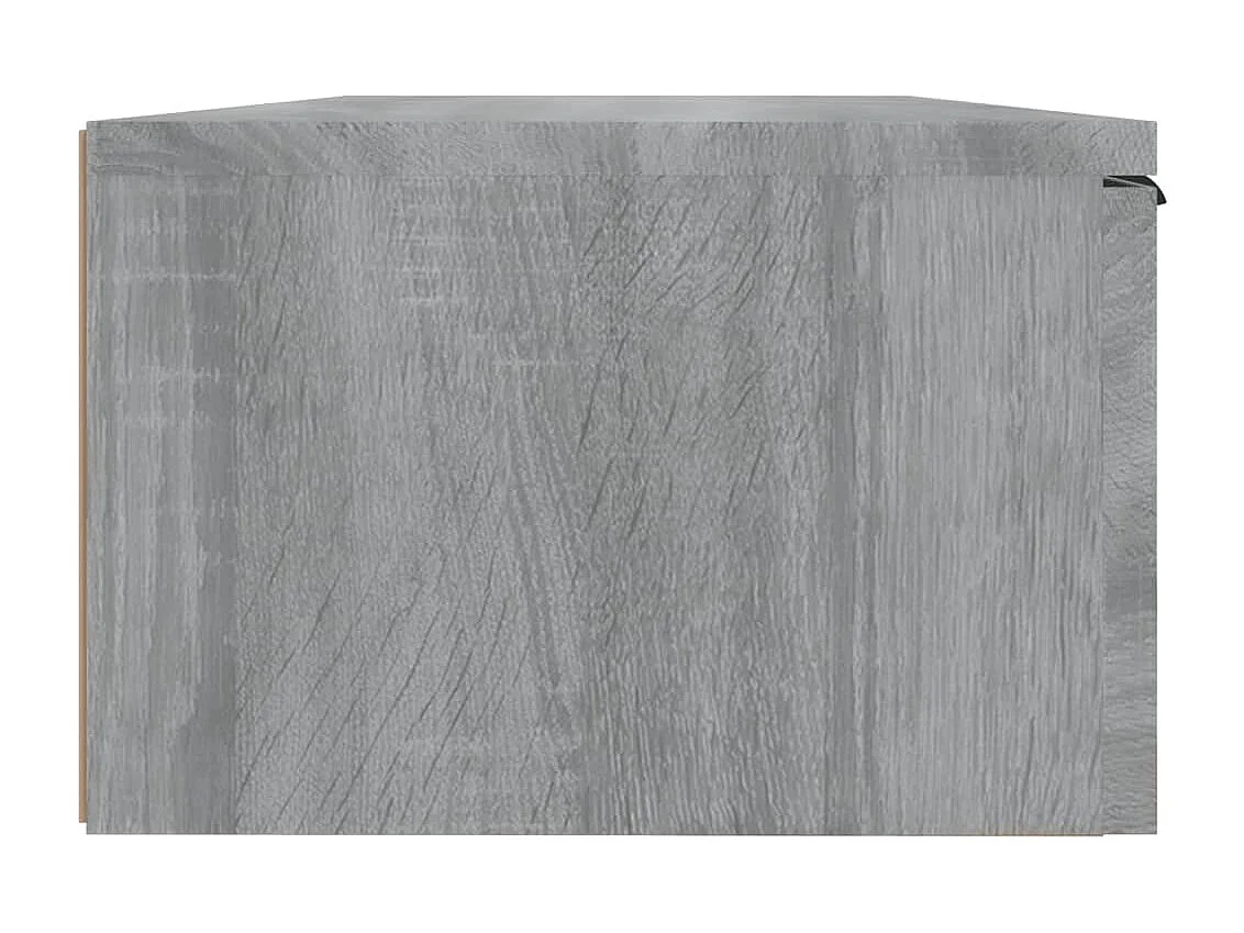 Wandkasten 2 st 68x30x20 cm bewerkt hout grijs sonoma eiken