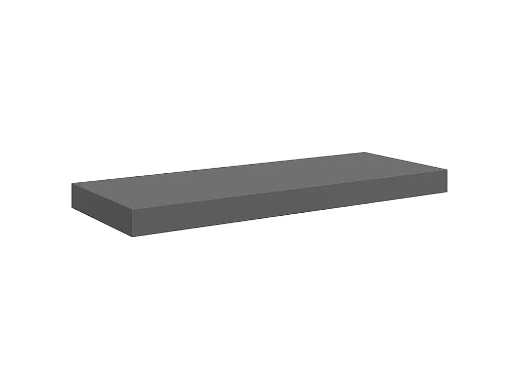 Étagère murale flottante Gris brillant 60x23,5x3,8 cm MDF