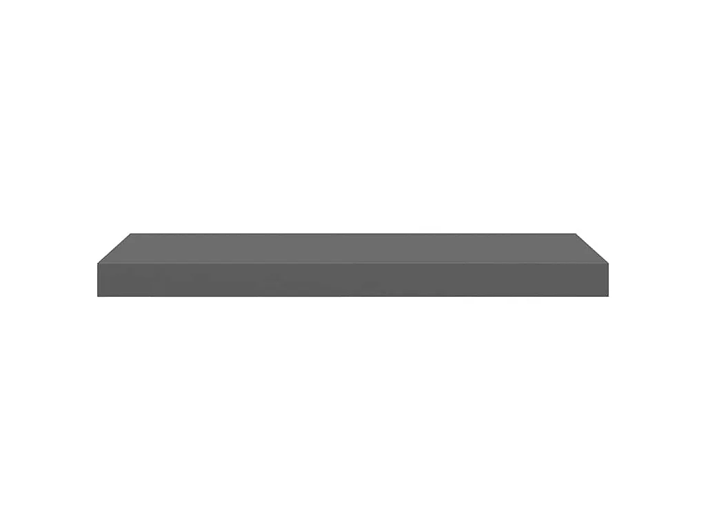 Étagère murale flottante Gris brillant 60x23,5x3,8 cm MDF