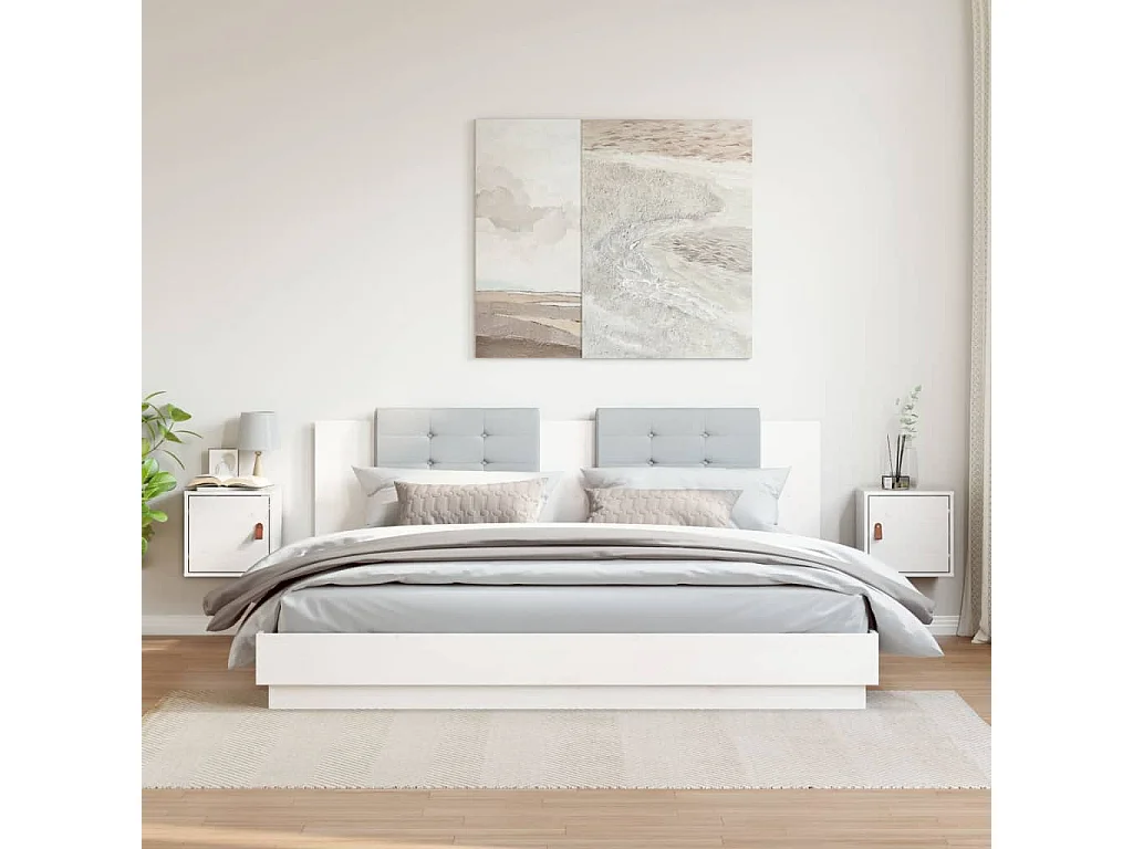 Armários de parede 2 pcs 31,5x30x30 cm pinho maciço branco