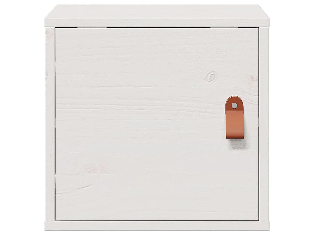 Wandkasten 2 st 31,5x30x30 cm massief grenenhout wit