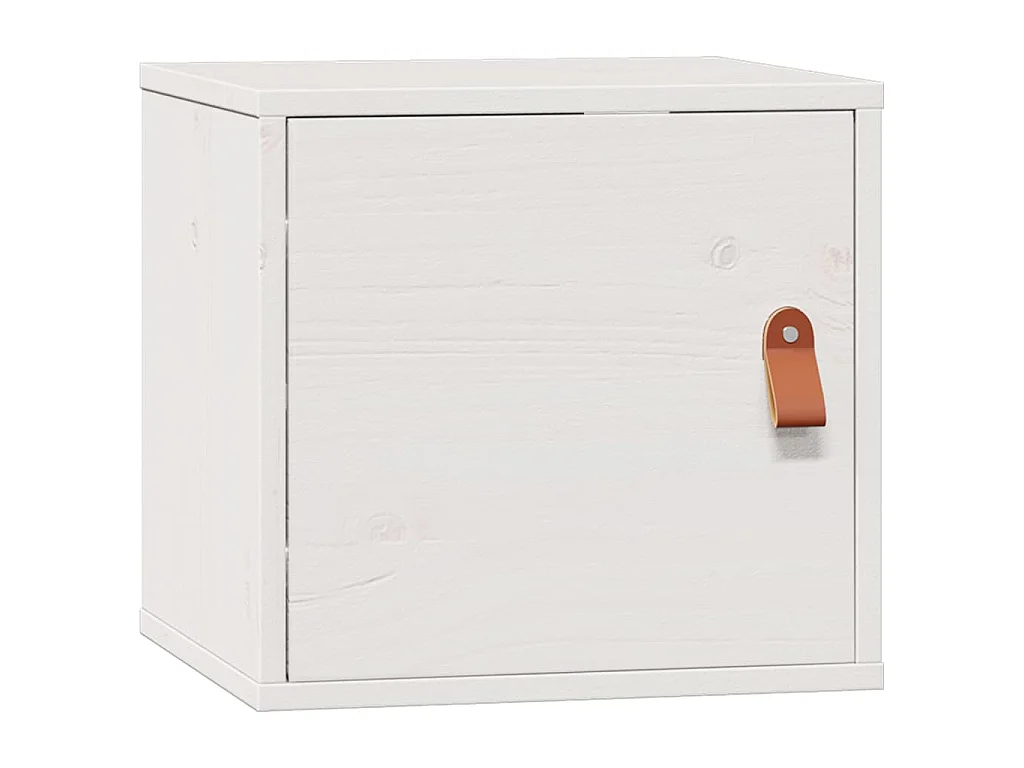 Wandkasten 2 st 31,5x30x30 cm massief grenenhout wit