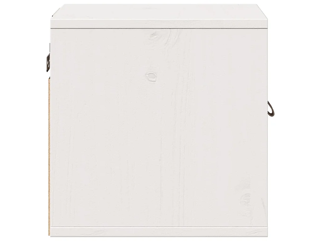 Wandkasten 2 st 31,5x30x30 cm massief grenenhout wit
