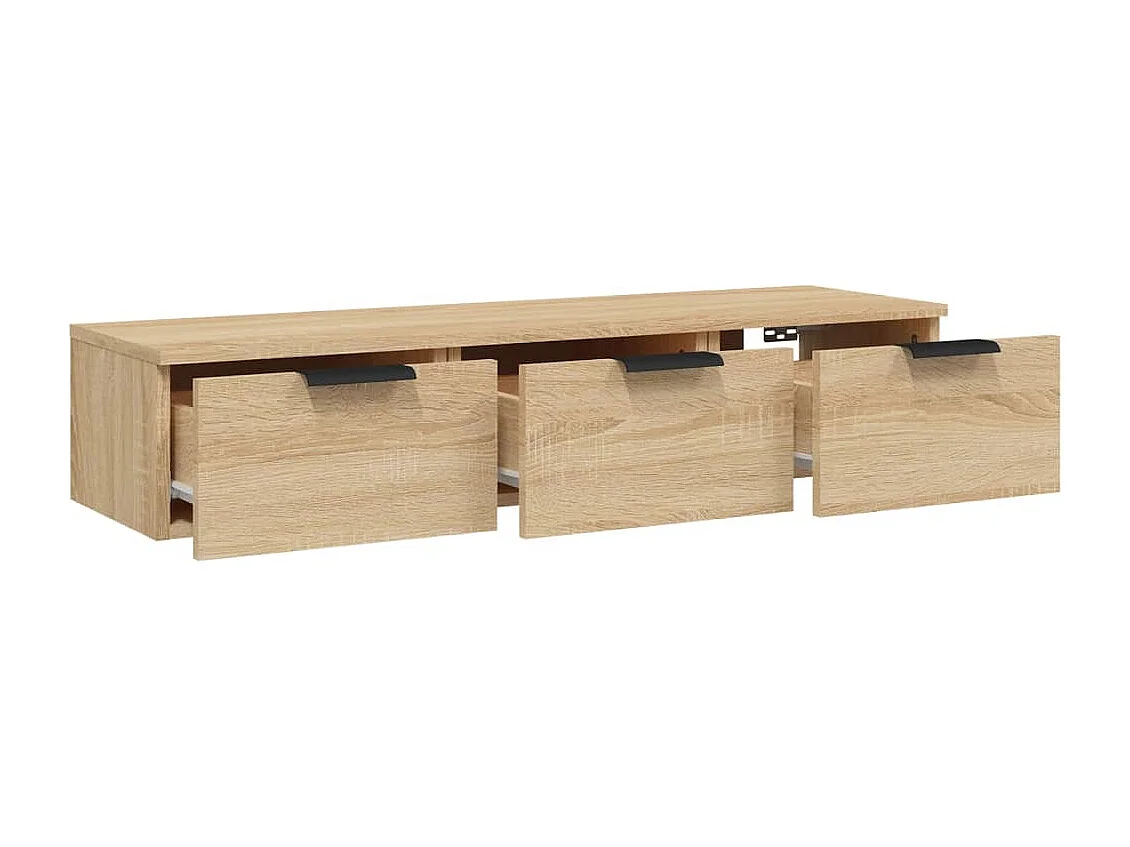 Wandkast 102x30x20 cm bewerkt hout sonoma eikenkleurig