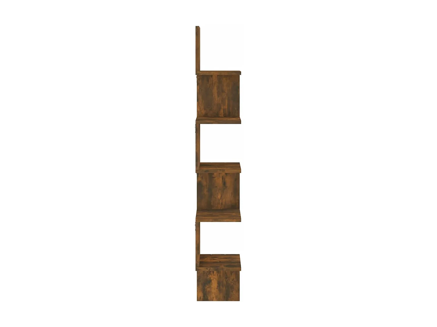 Mensola Muro Angolo Rovere Fumo 20x20x127,5cm Truciolato