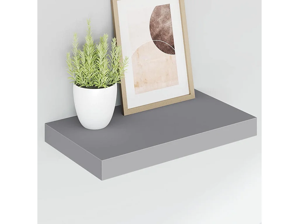 Étagères murales flottantes 4 pcs Gris 40x23x3,8 cm MDF
