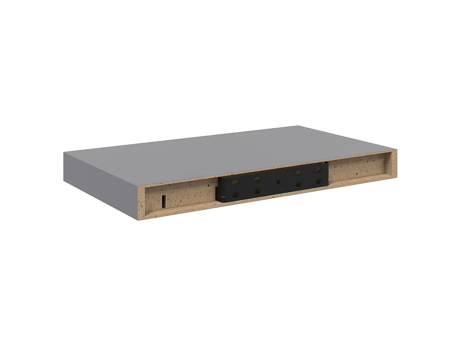 Wandschappen zwevend 4 st 40x23,5x3,8 cm MDF grijs