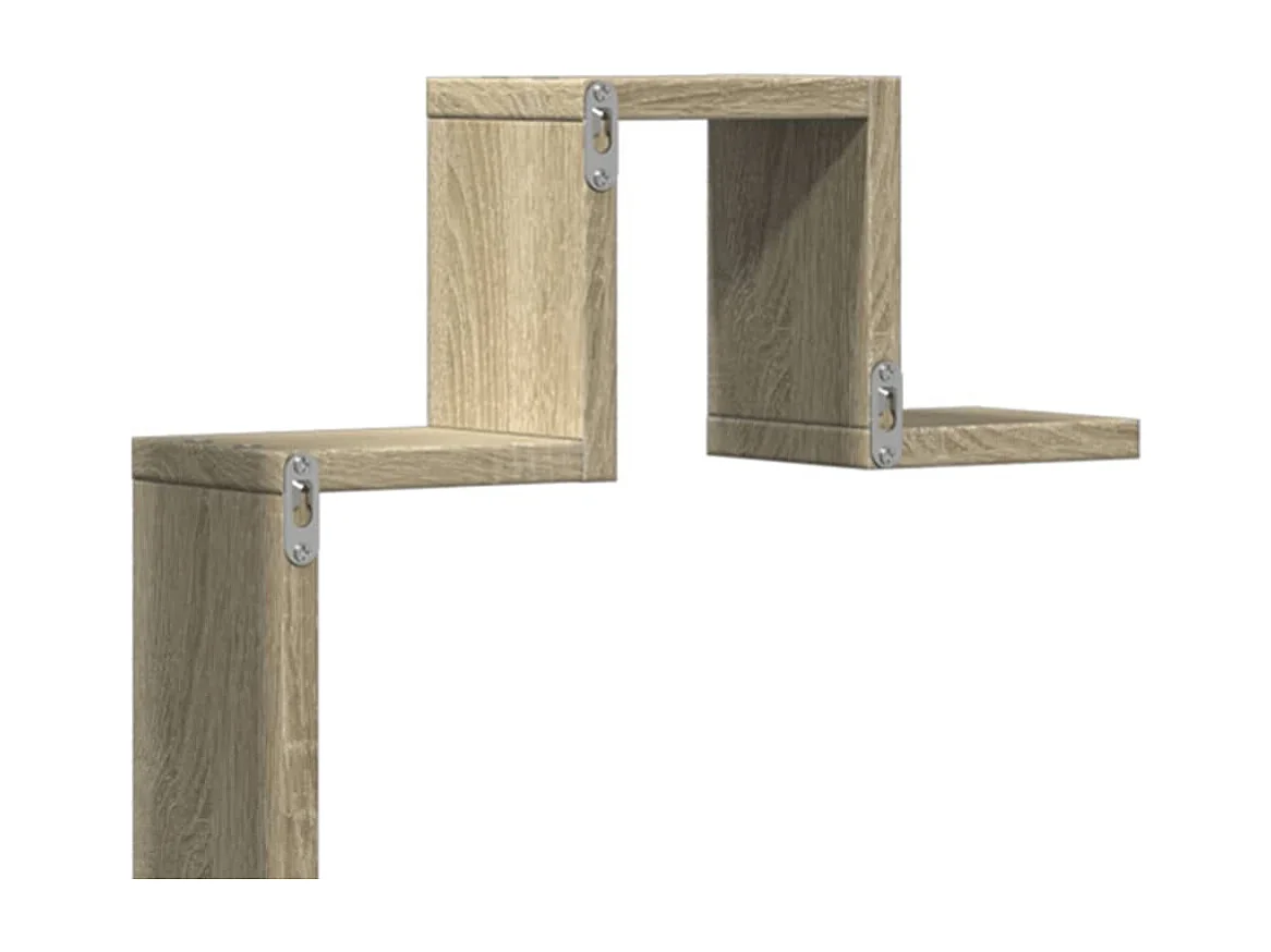 Wandschap 104,5x10x43 cm bewerkt hout sonoma eikenkleurig