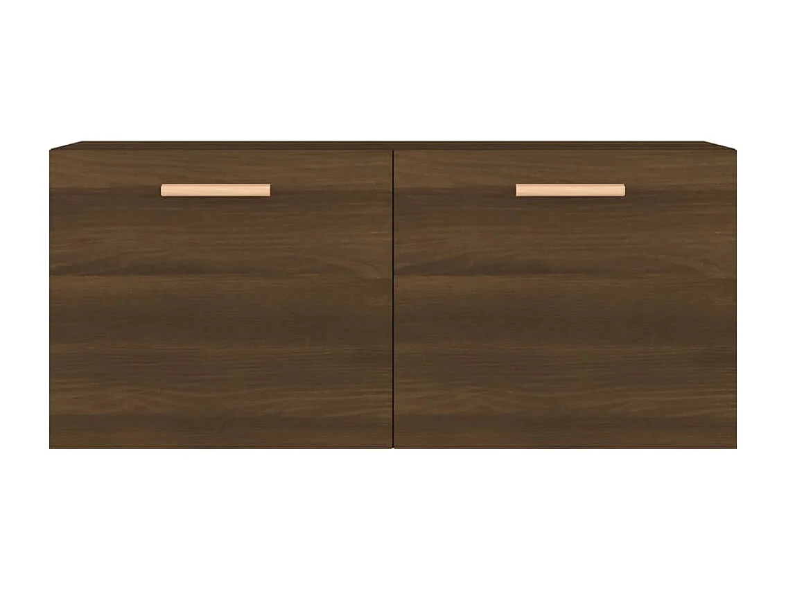 Wandkast 80x35x36,5 cm bewerkt hout bruin eikenkleur