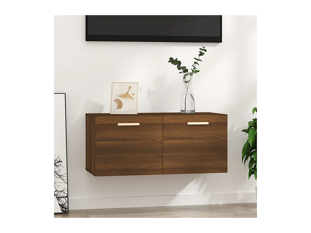 Mobile Parete Rovere Marrone 80x35x36,5cm Legno Multistrato