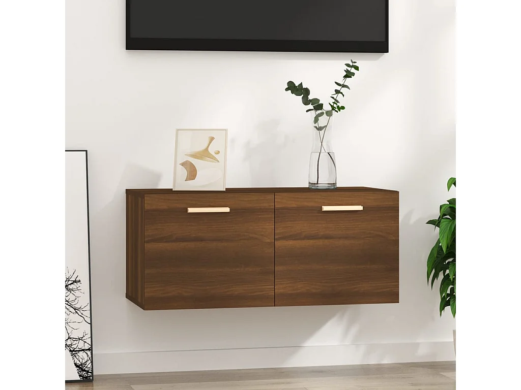 Wandschrank Braun Eichen-Optik 80x35x36,5cm Holzwerkstoff