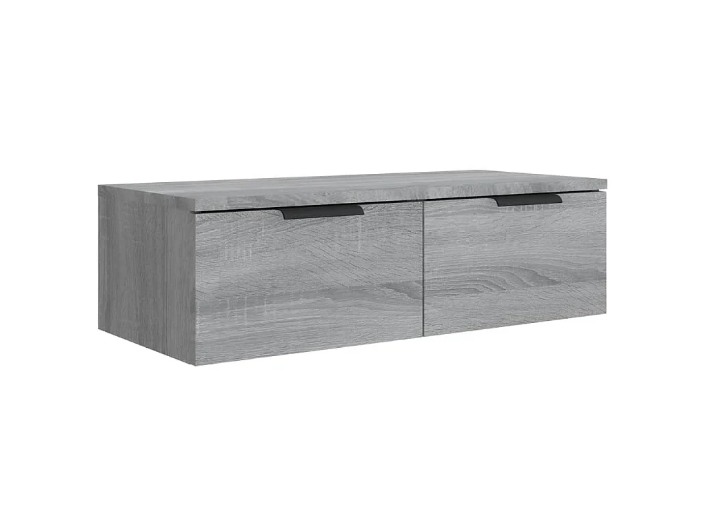 Wandkast 68x30x20 cm bewerkt hout grijs sonoma eikenkleurig