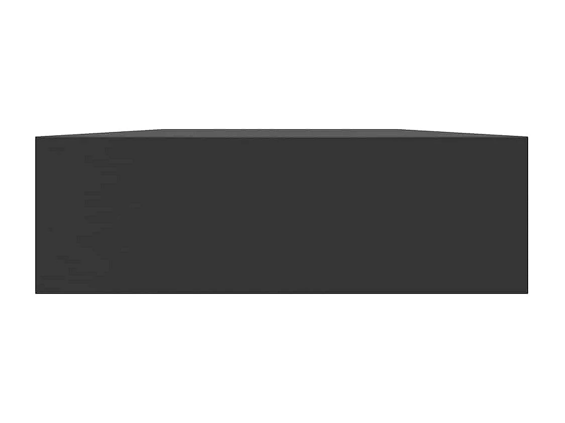 Prateleira de parede suspensa com gaveta 80x25x8 cm preto