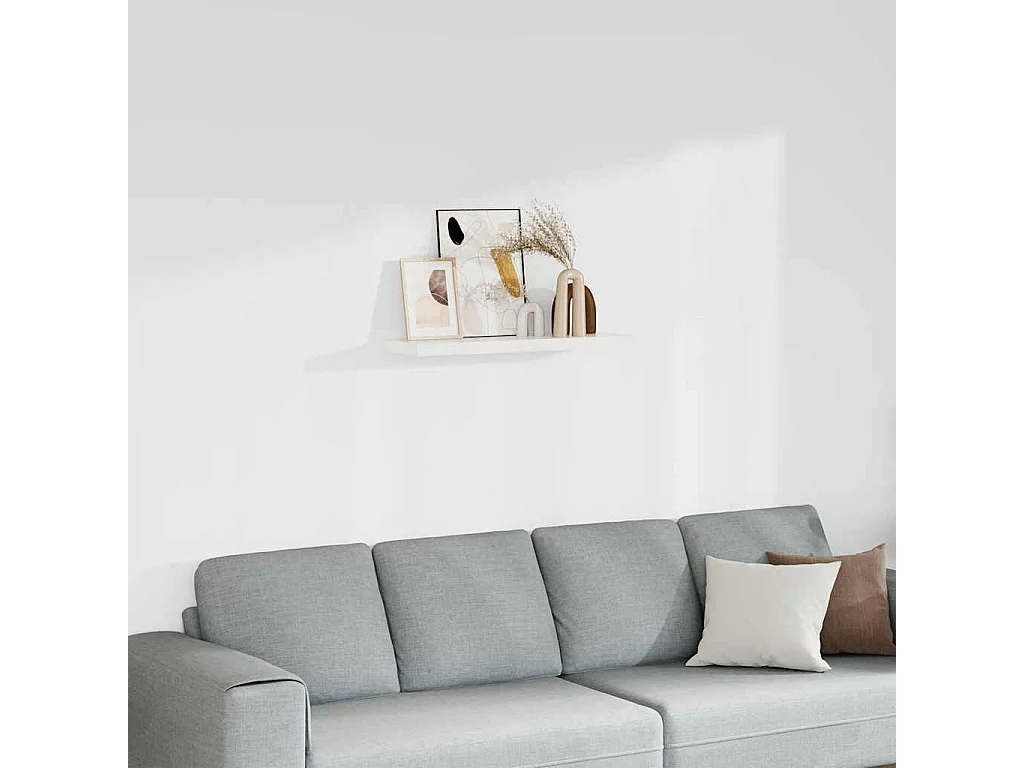 Étagère flottante murale blanc 80x23,5x3,8 cm MDF