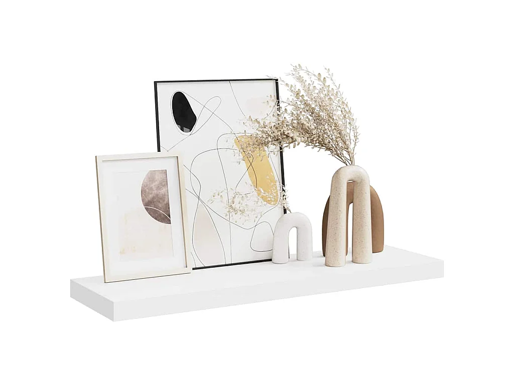 Étagère flottante murale blanc 80x23,5x3,8 cm MDF