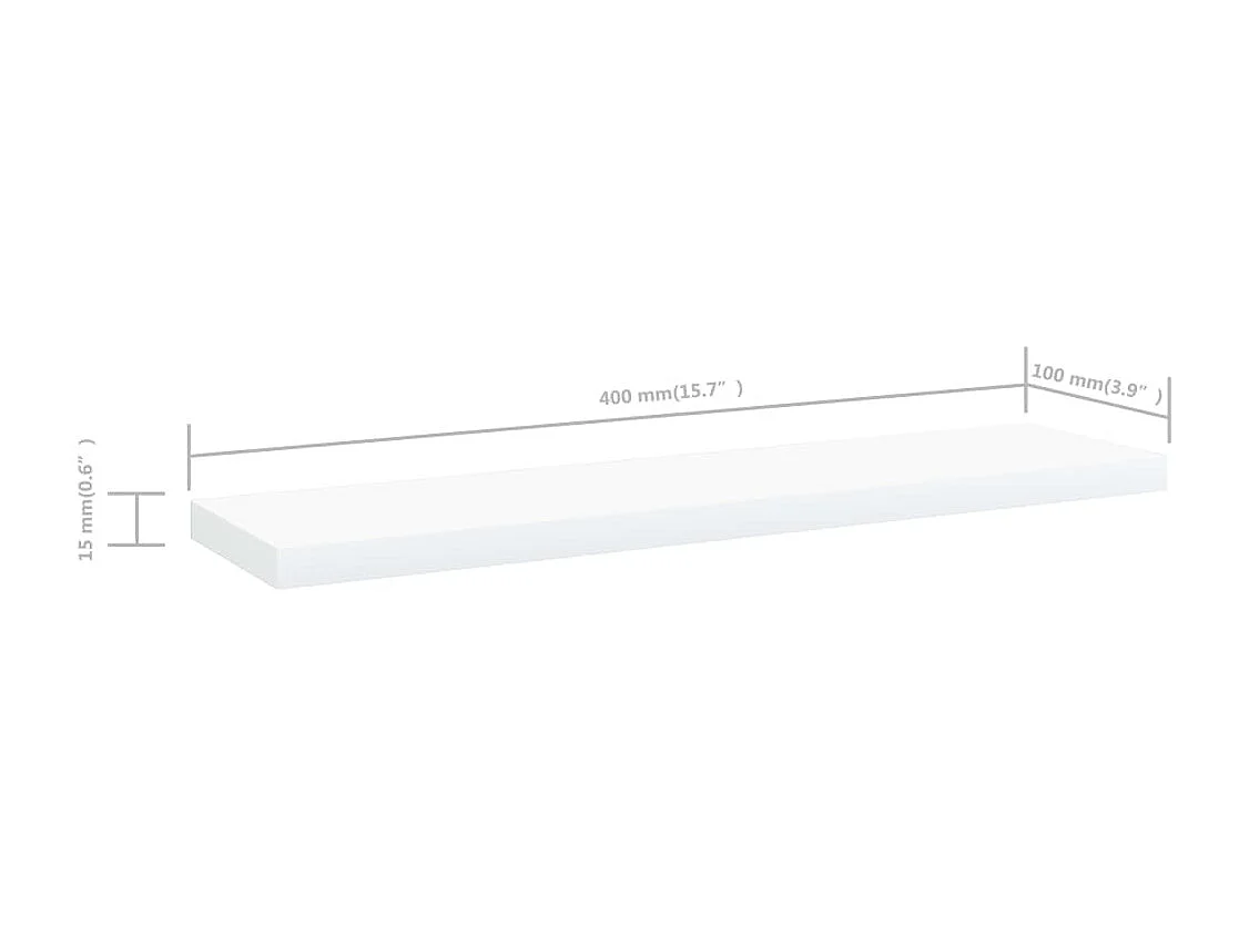 Panneaux de bibliothèque 4 pcs blanc bois d’ingénierie