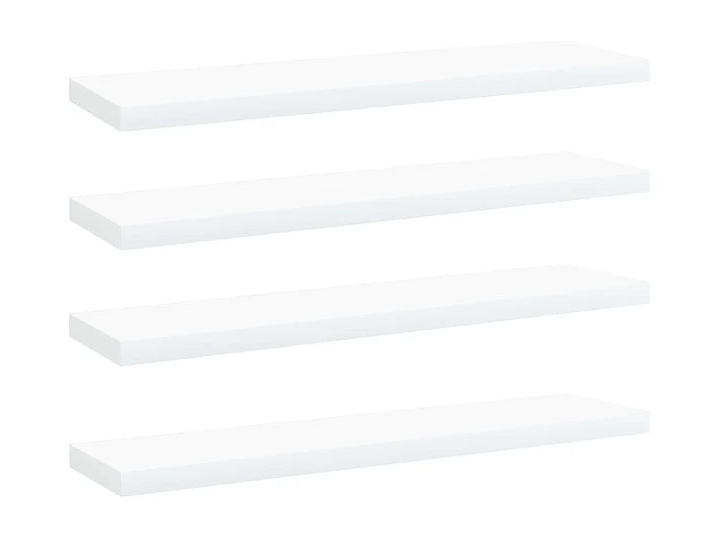 Panneaux de bibliothèque 4 pcs blanc bois d’ingénierie