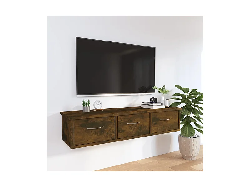 Armoire murale Chêne fumé 88x26x18,5 cm Bois d'ingénierie