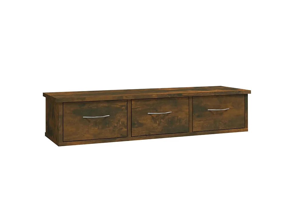 Mobile a Parete Rovere Fumo 88x26x18,5 cm in Legno Multistrato
