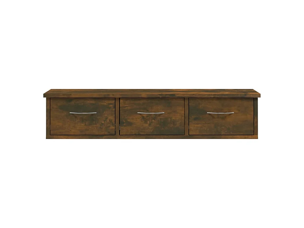 Mobile a Parete Rovere Fumo 88x26x18,5 cm in Legno Multistrato