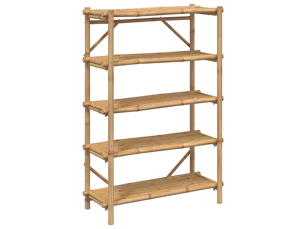Étagère à 5 niveaux 100x40x150 cm bambou
