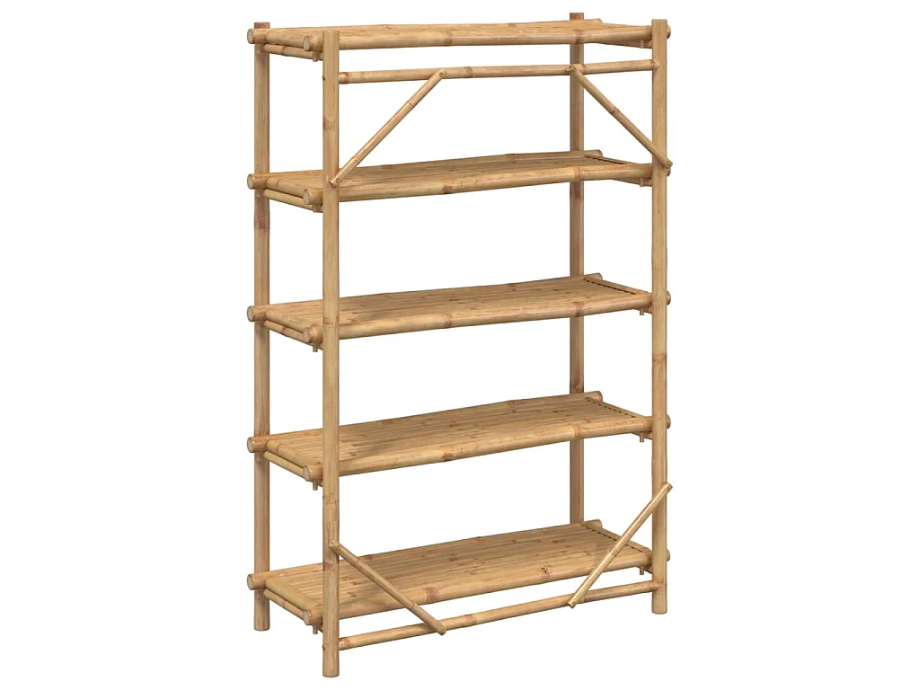 Étagère à 5 niveaux 100x40x150 cm bambou