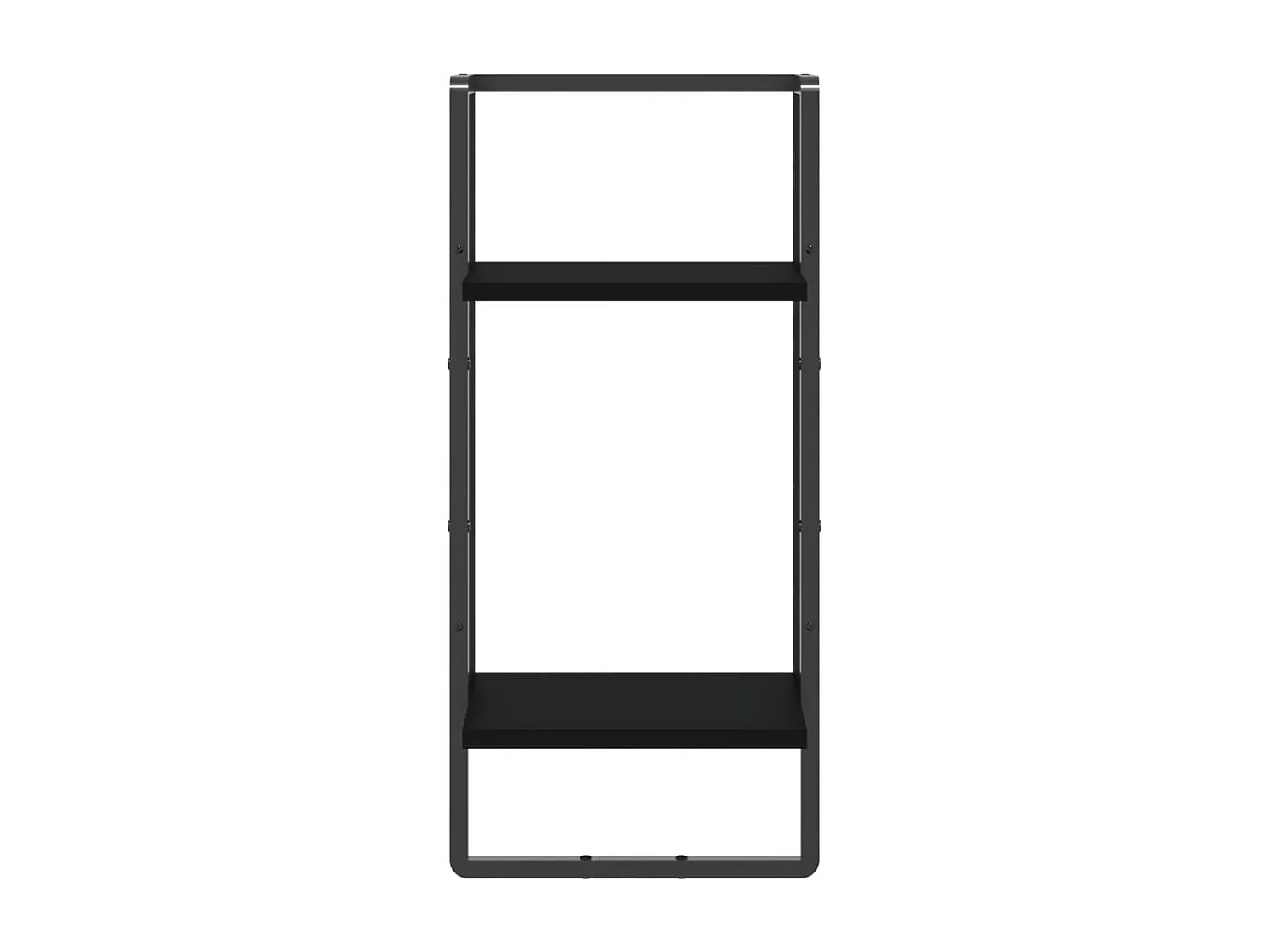 Wandregal mit Stange Schwarz 30x25x65 cm