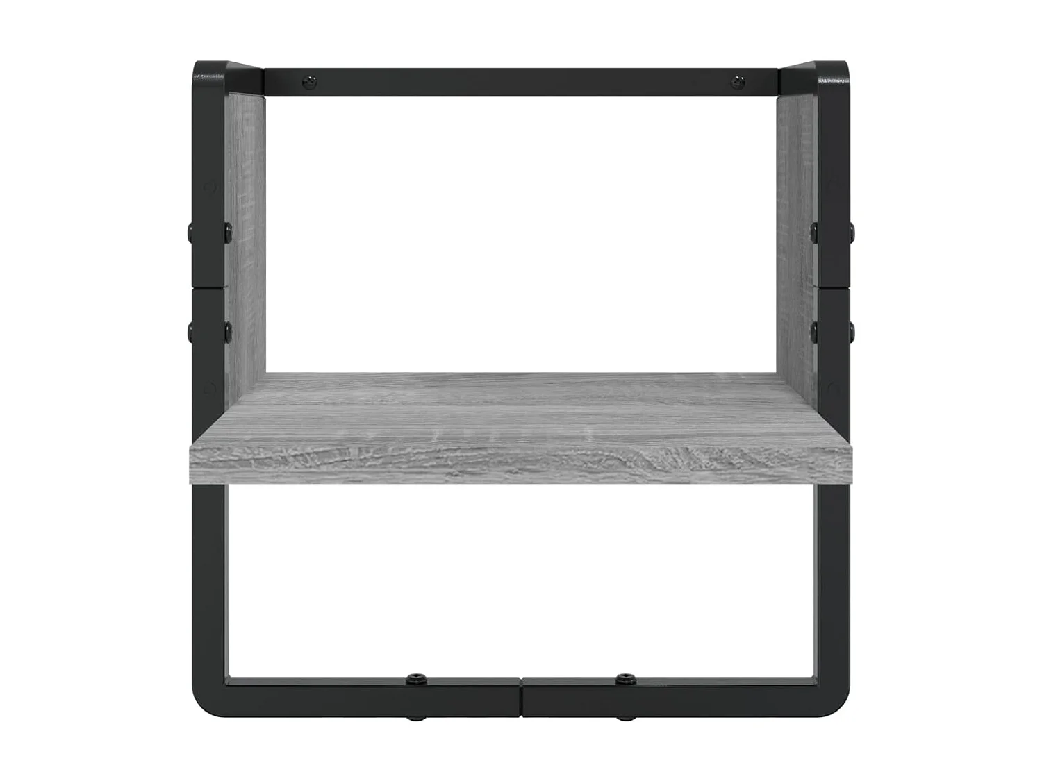 Ensemble d'étagères murales avec barres 6 pcs sonoma gris