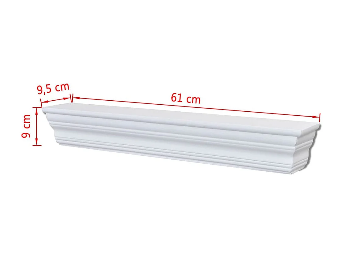 Prateleiras de parede Aaliyah 2 pcs branco