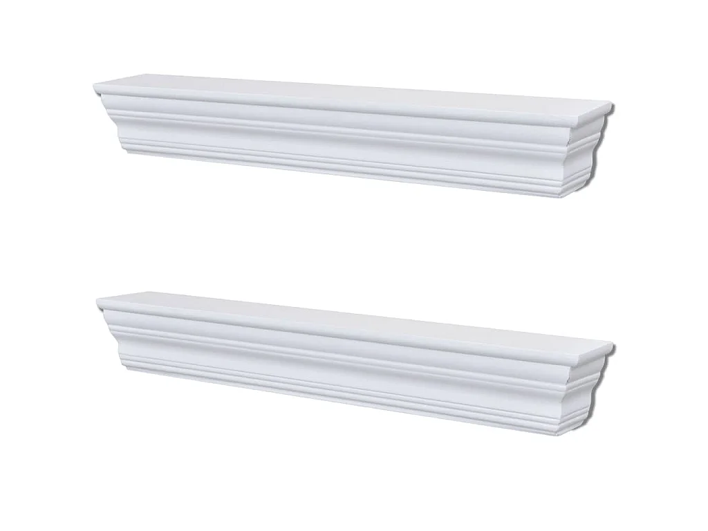 Étagères murales Aaliyah 2 pcs Blanc