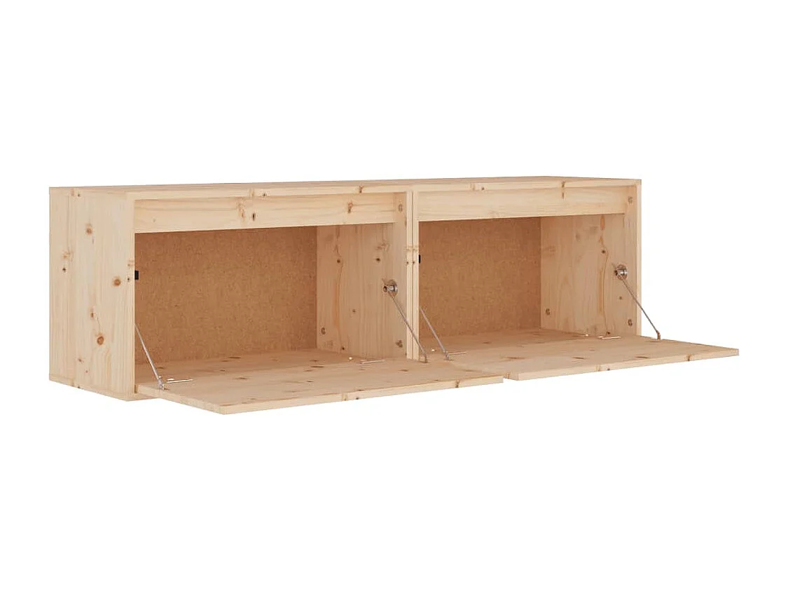 Armoires murales 2 pcs 60x30x35 cm Bois de pin massif