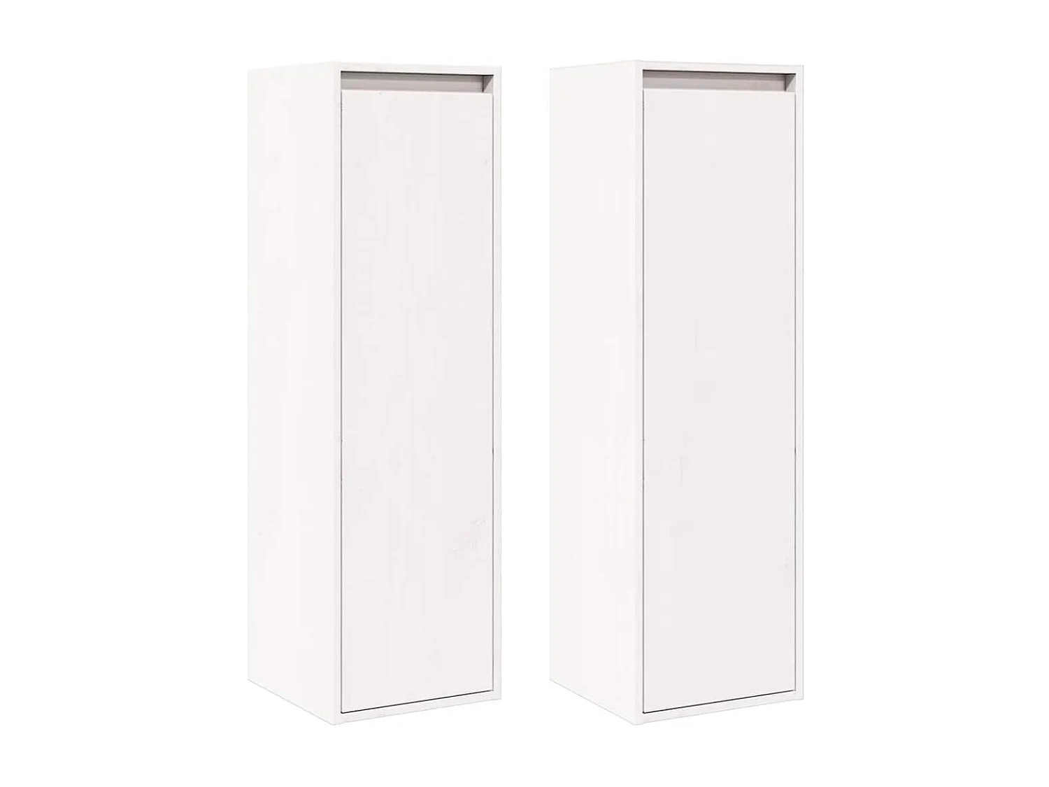 Armários de parede 2 pcs 30x30x100 cm pinho maciço branco