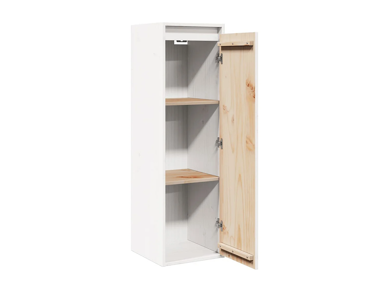 Armários de parede 2 pcs 30x30x100 cm pinho maciço branco