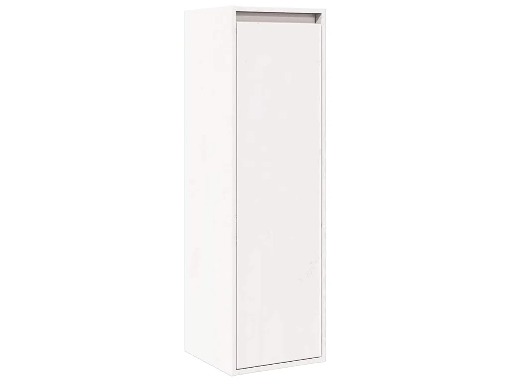 Wandkasten 2 st 30x30x100 cm massief grenenhout wit