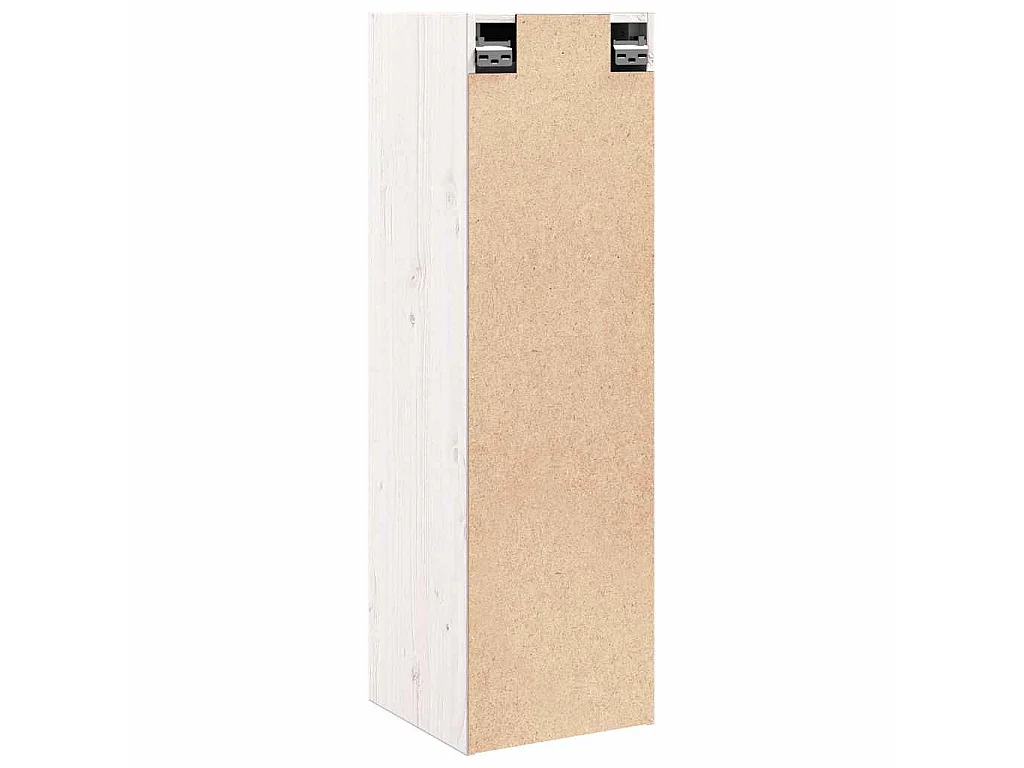 Wandkasten 2 st 30x30x100 cm massief grenenhout wit