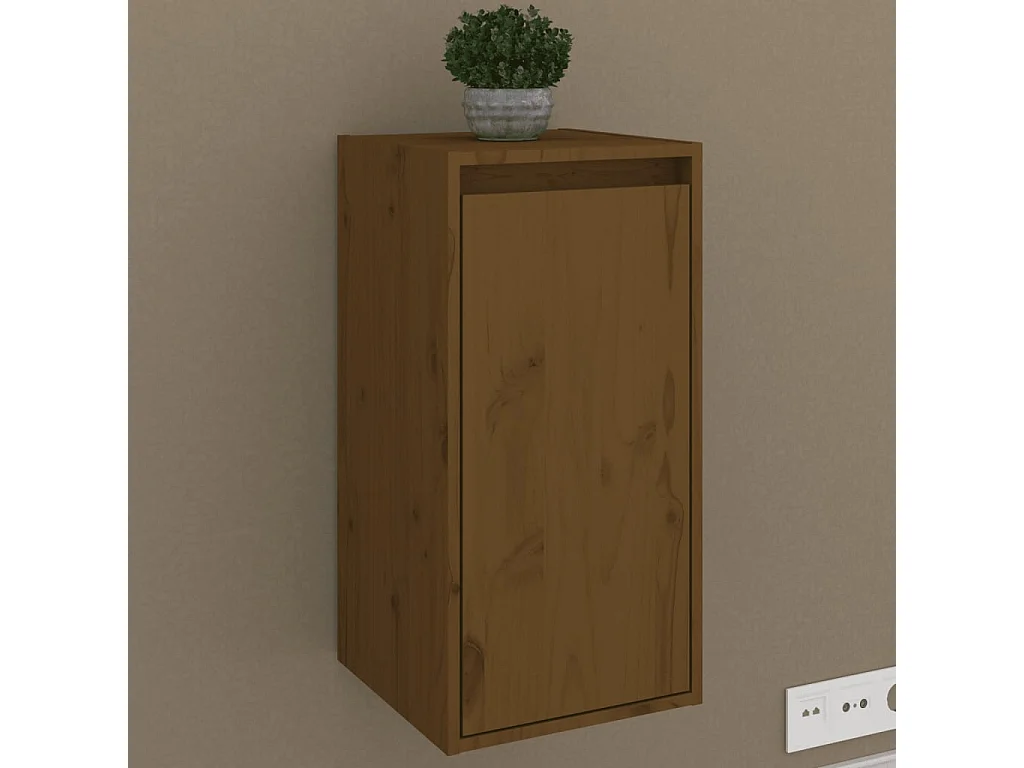 Armoire murale Marron miel 30x30x60 cm Bois de pin massif