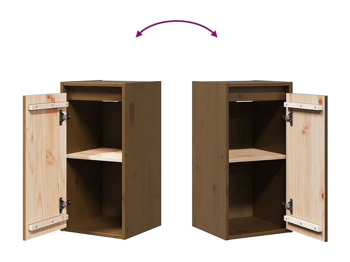 Armoire murale Marron miel 30x30x60 cm Bois de pin massif