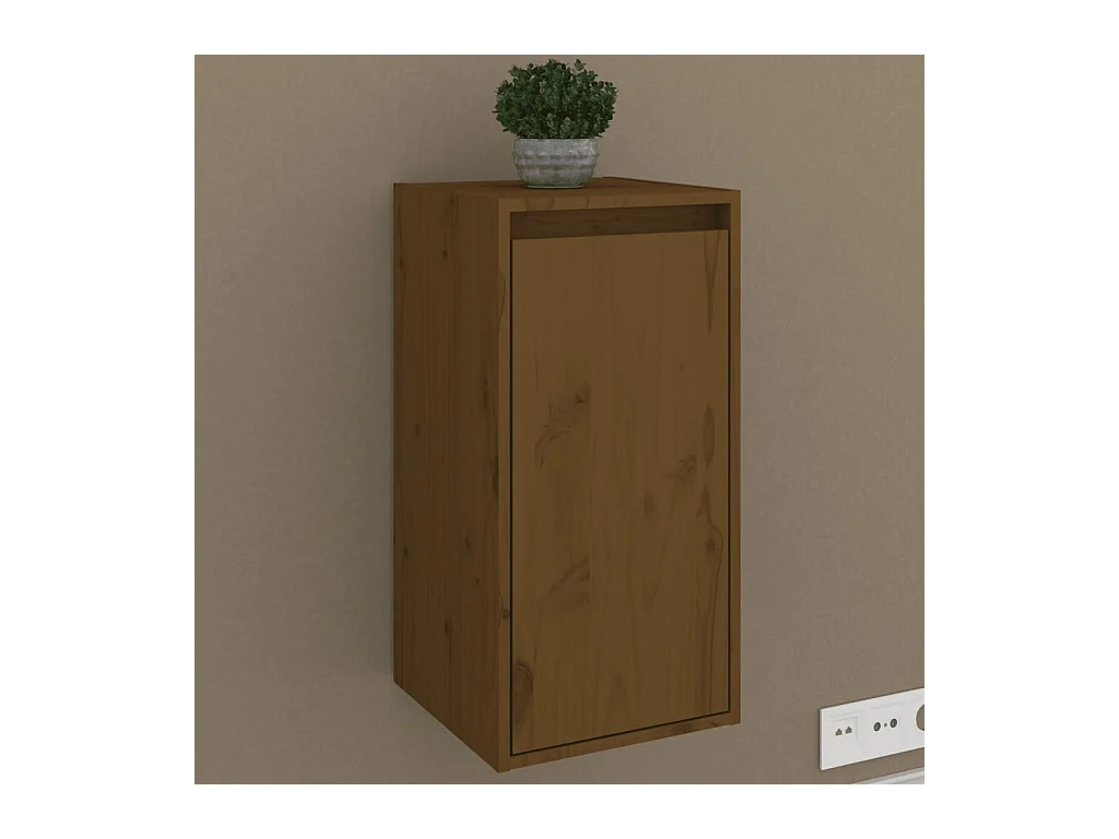Armoire murale Marron miel 30x30x60 cm Bois de pin massif