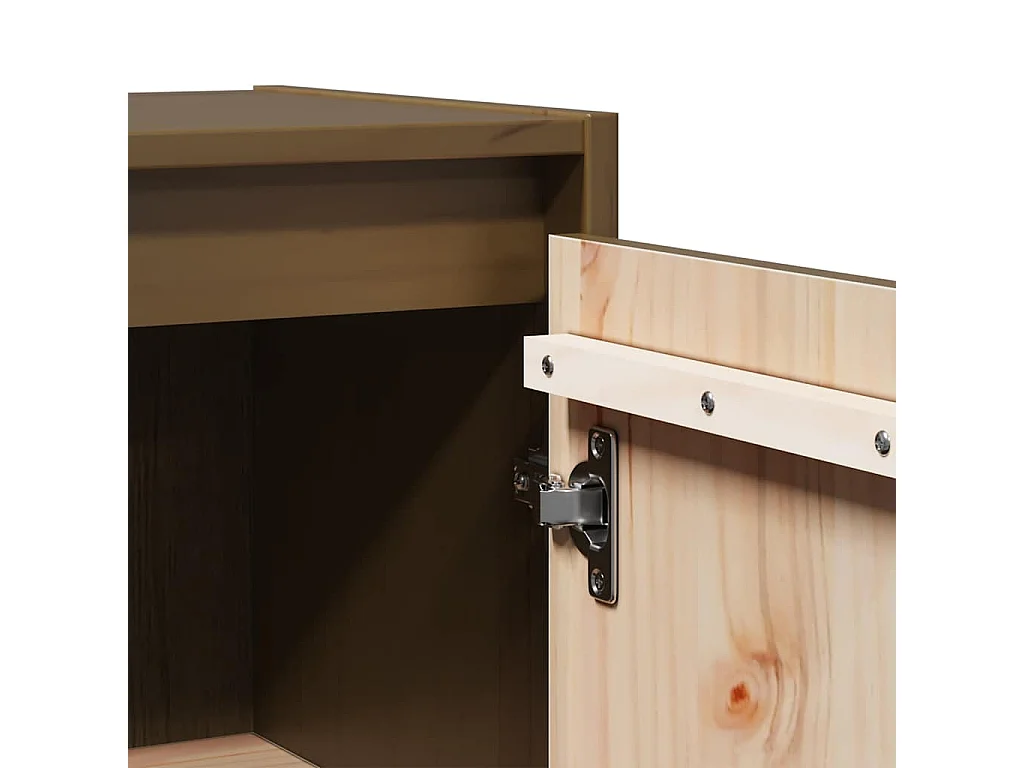 Wandschrank Honigbraun 30x30x60 cm Massivholz Kiefer