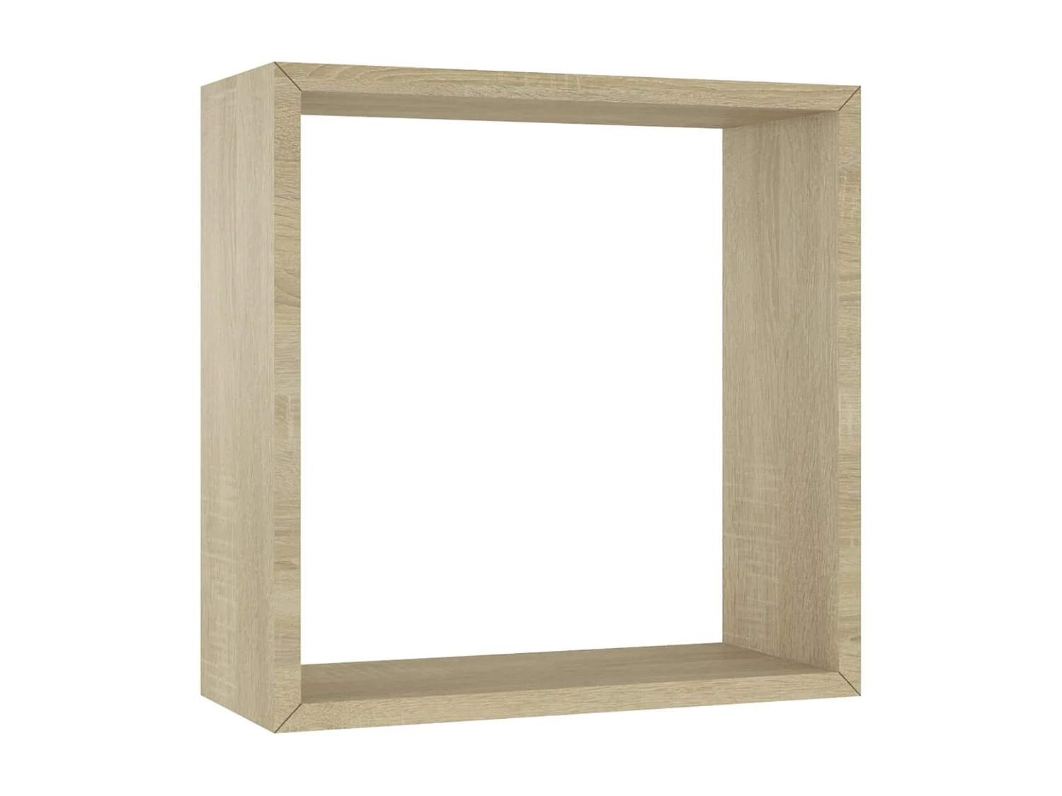 Mensole a Cubo da Parete 3 pz Rovere Sonoma