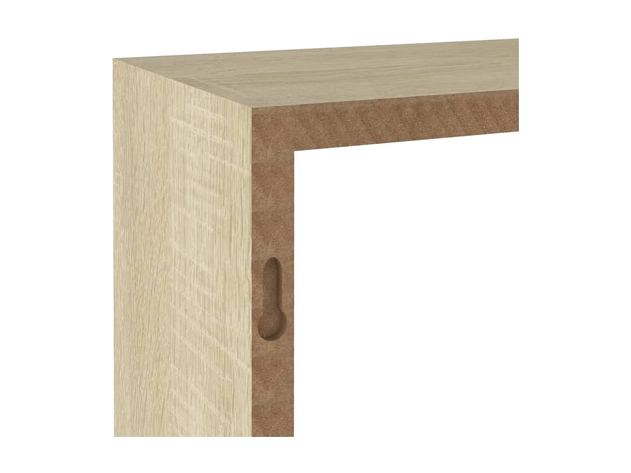Mensole a Cubo da Parete 3 pz Rovere Sonoma
