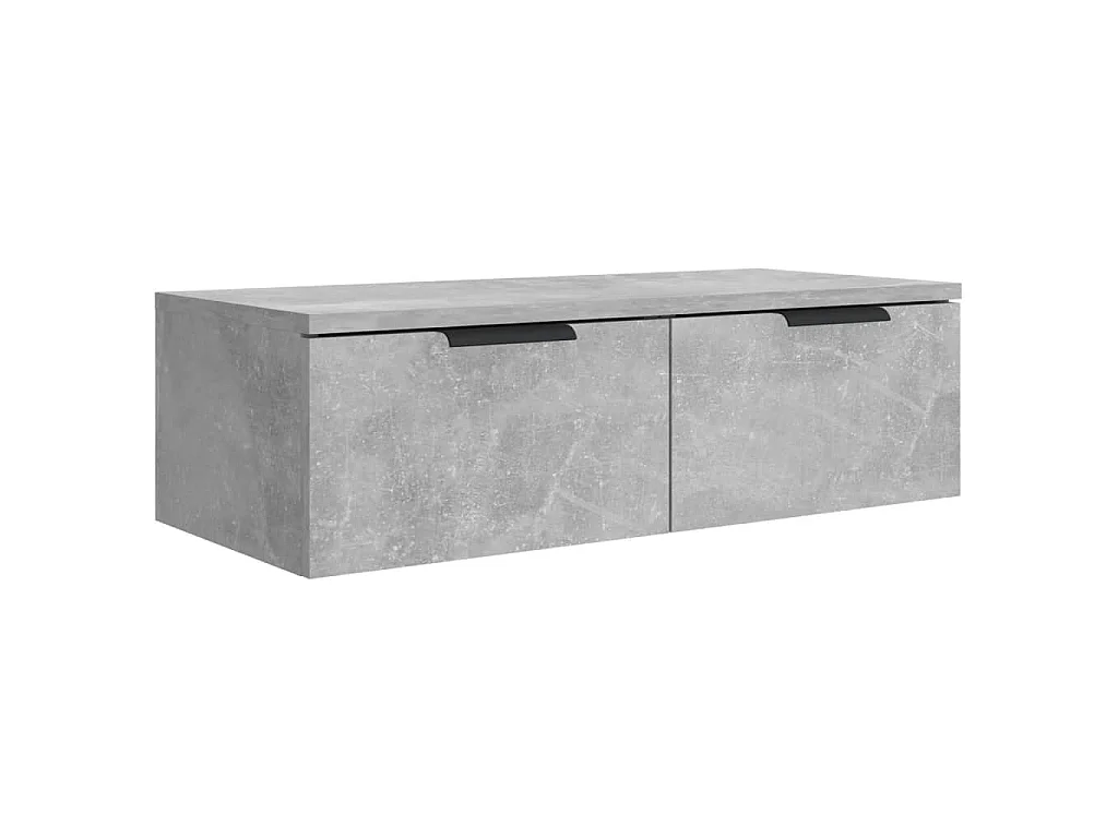 Armoires murales 2 pcs Gris béton 68x30x20 cm Bois d'ingénierie