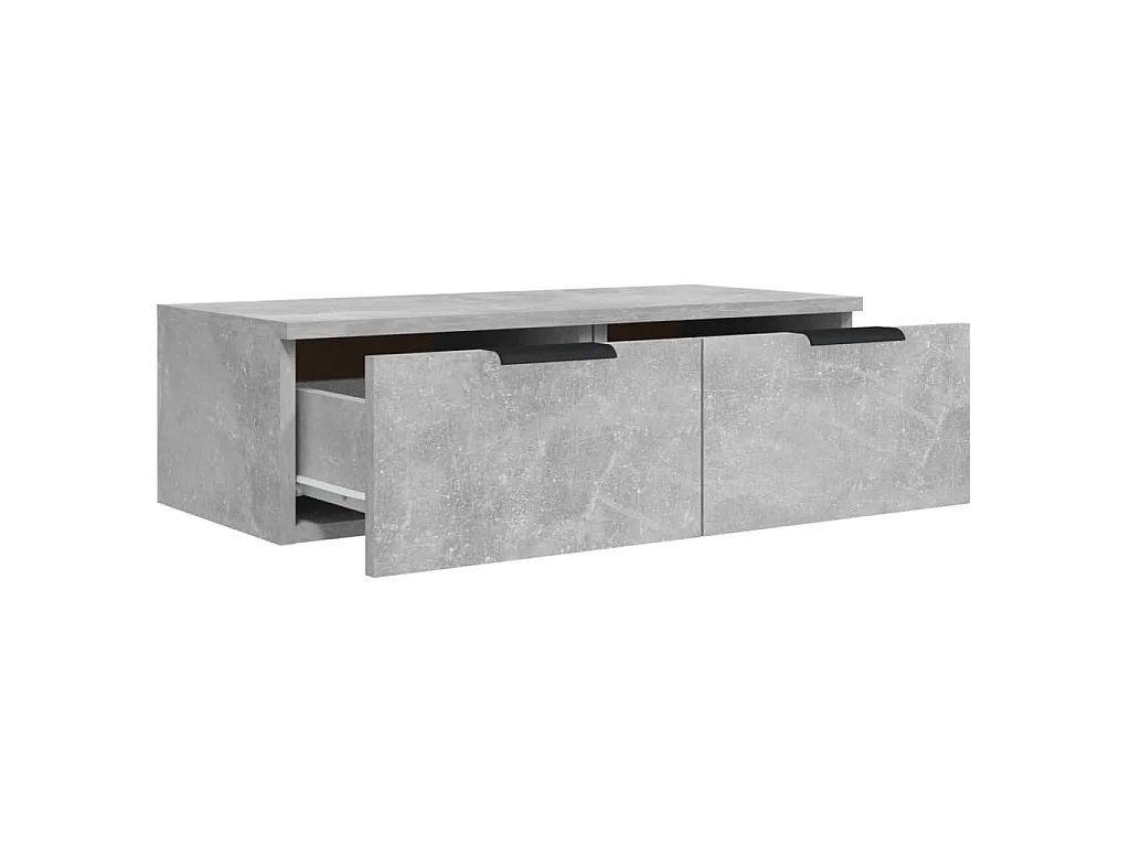 Armoires murales 2 pcs Gris béton 68x30x20 cm Bois d'ingénierie