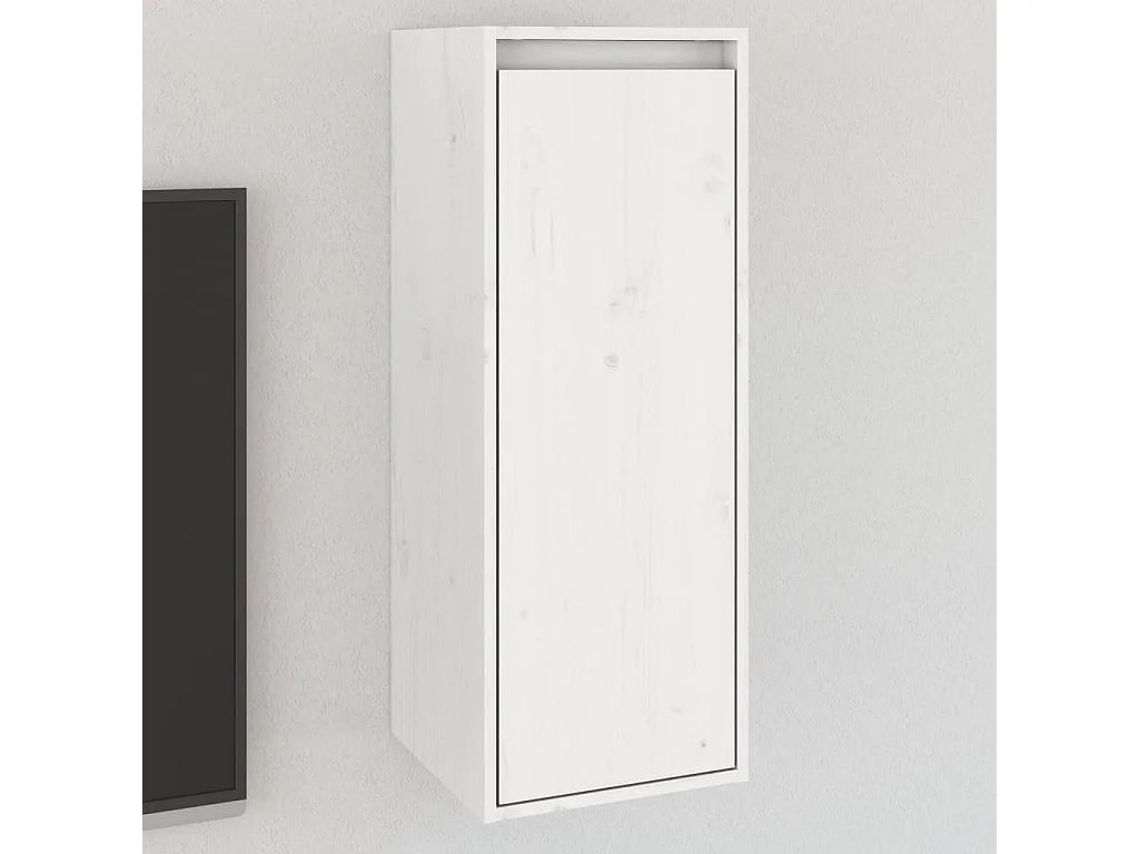 Pensile Bianco 30x30x80 cm in Legno Massello di Pino