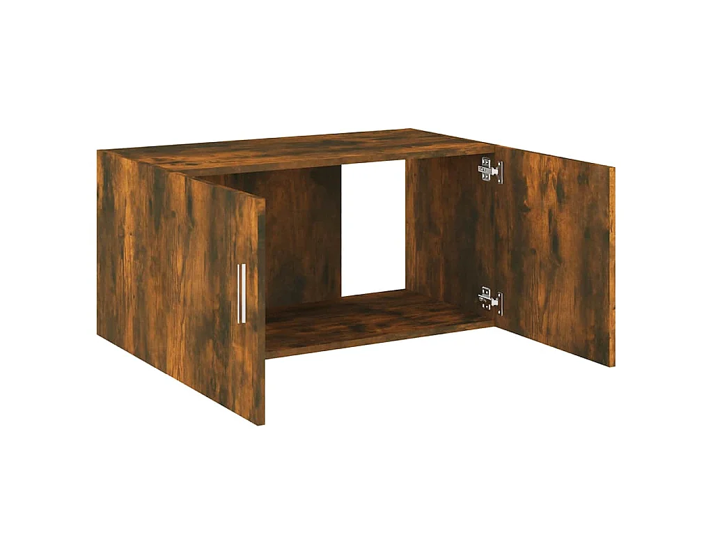 Hangkast 80x39x40 cm bewerkt hout gerookt eikenkleurig