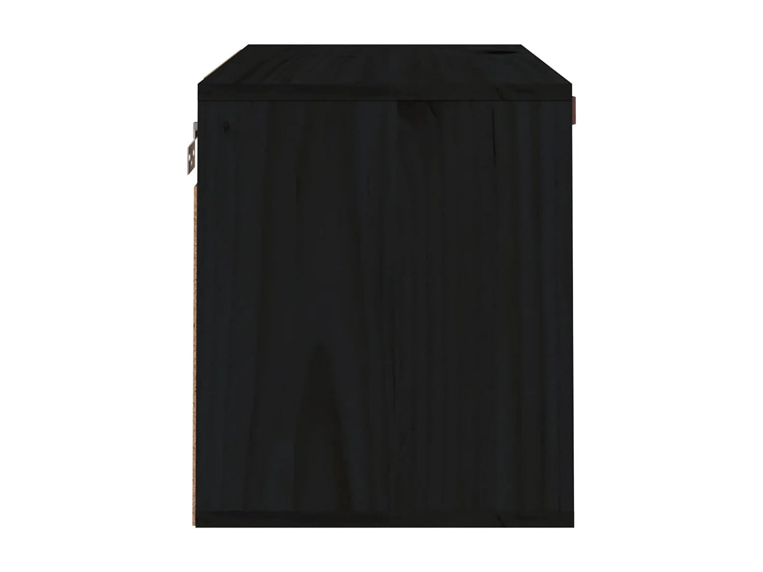 Wandschrank Schwarz 60x30x35 cm Massivholz Kiefer