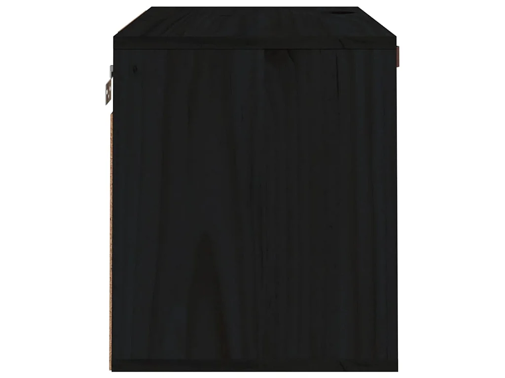 Wandkast 60x30x35 cm massief grenenhout zwart