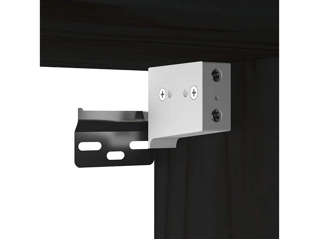 Wandkast 60x30x35 cm massief grenenhout zwart